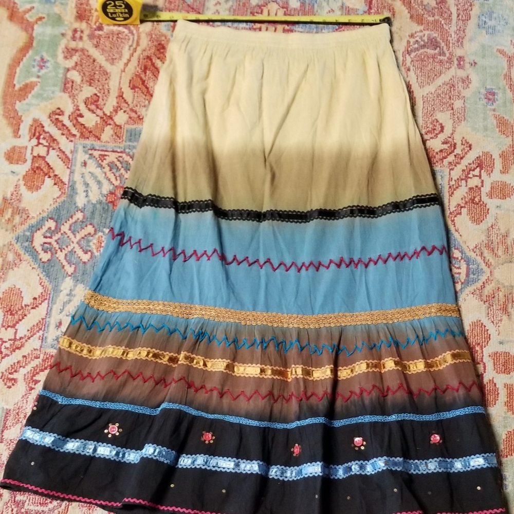 Vintage Mexican Style fancy dance skirt.